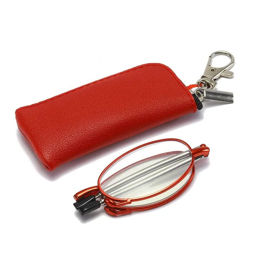 Reading Glasses with Blue rays/Antiradiation ( Folding ) (Red)